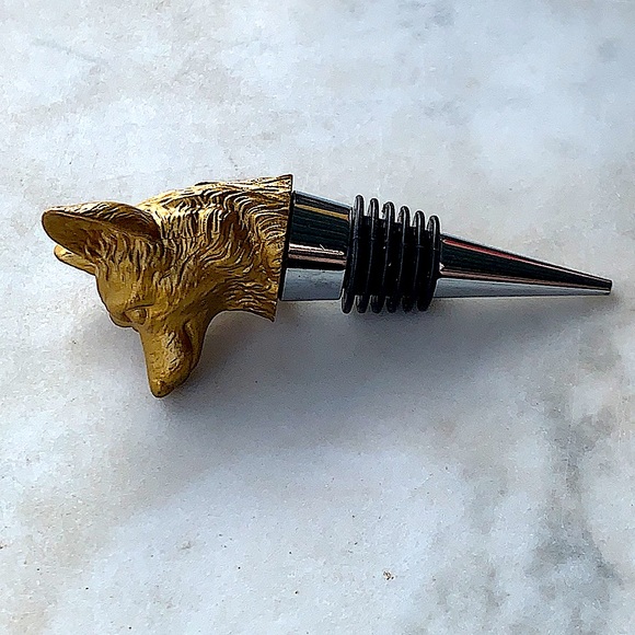 WILD EYE DESIGNS WINE STOPPER DOG GOLD - Picture 5 of 8
